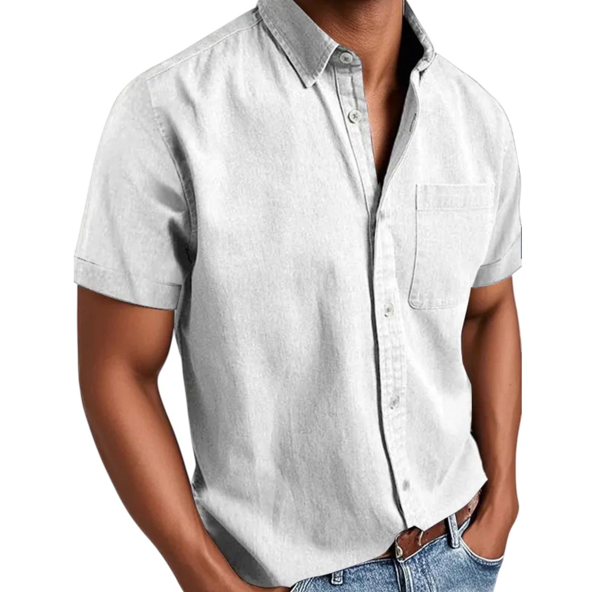 🔥Men's Classic Button-Down Short Sleeve Shirt