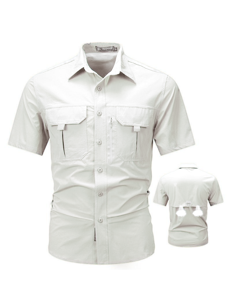 🔥$3 off for new customers🔥12-Pack Men‘s Patched Quick-Dry Short Sleeve Shirt