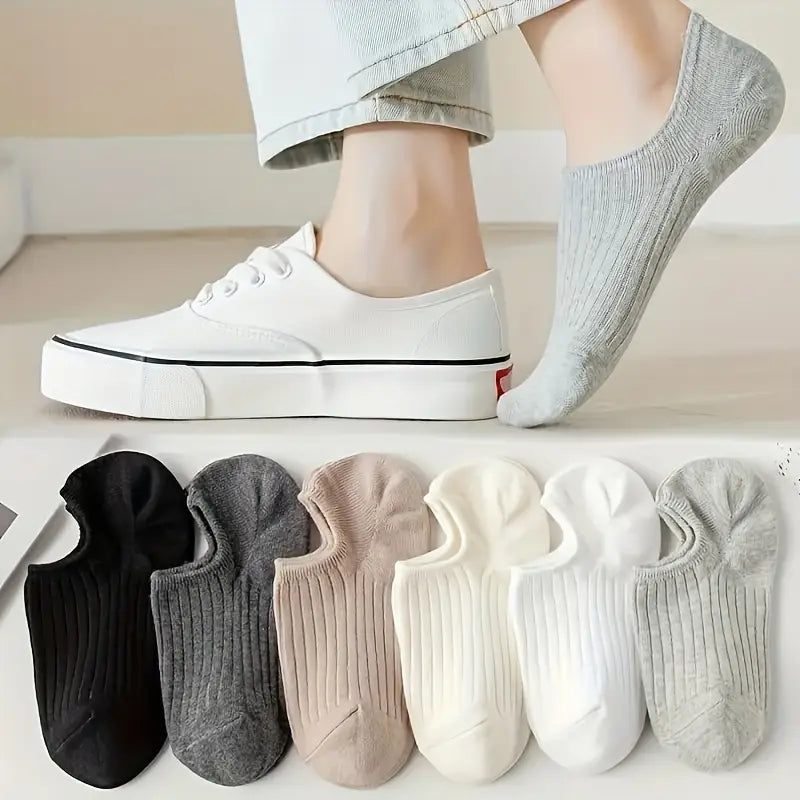 6 Pairs Unisex Minimalist Invisible Boat Socks - No Restriction