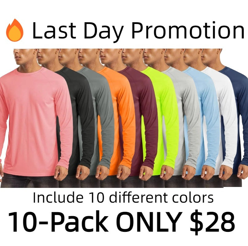 Men's UPF 50+ Long Sleeves Shirts Quick Dry Lightweight T-Shirt for Hiking Swimming Workout Rashguard