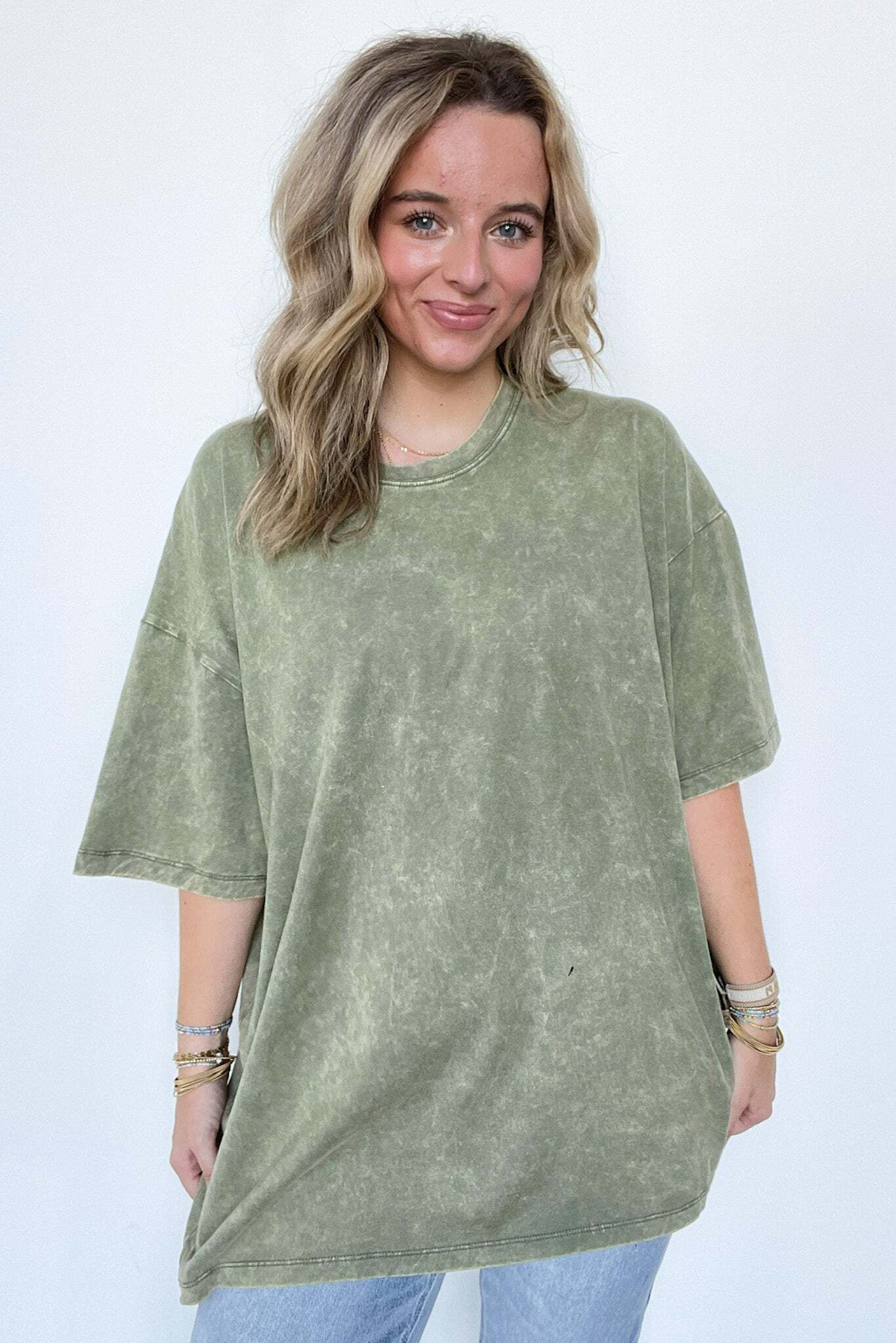 Weekend Awaits Mineral Wash Oversized Top - BACK IN STOCK