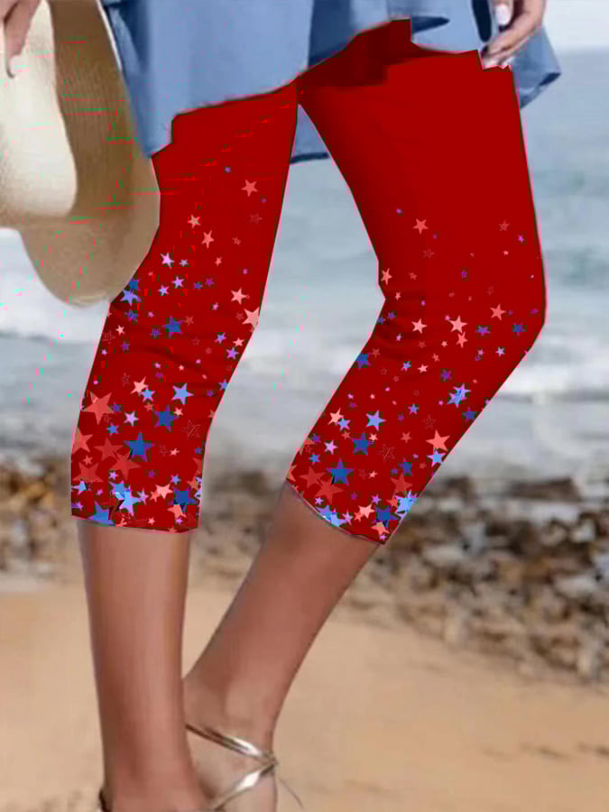 Women's Vintage Flag Print Leggings