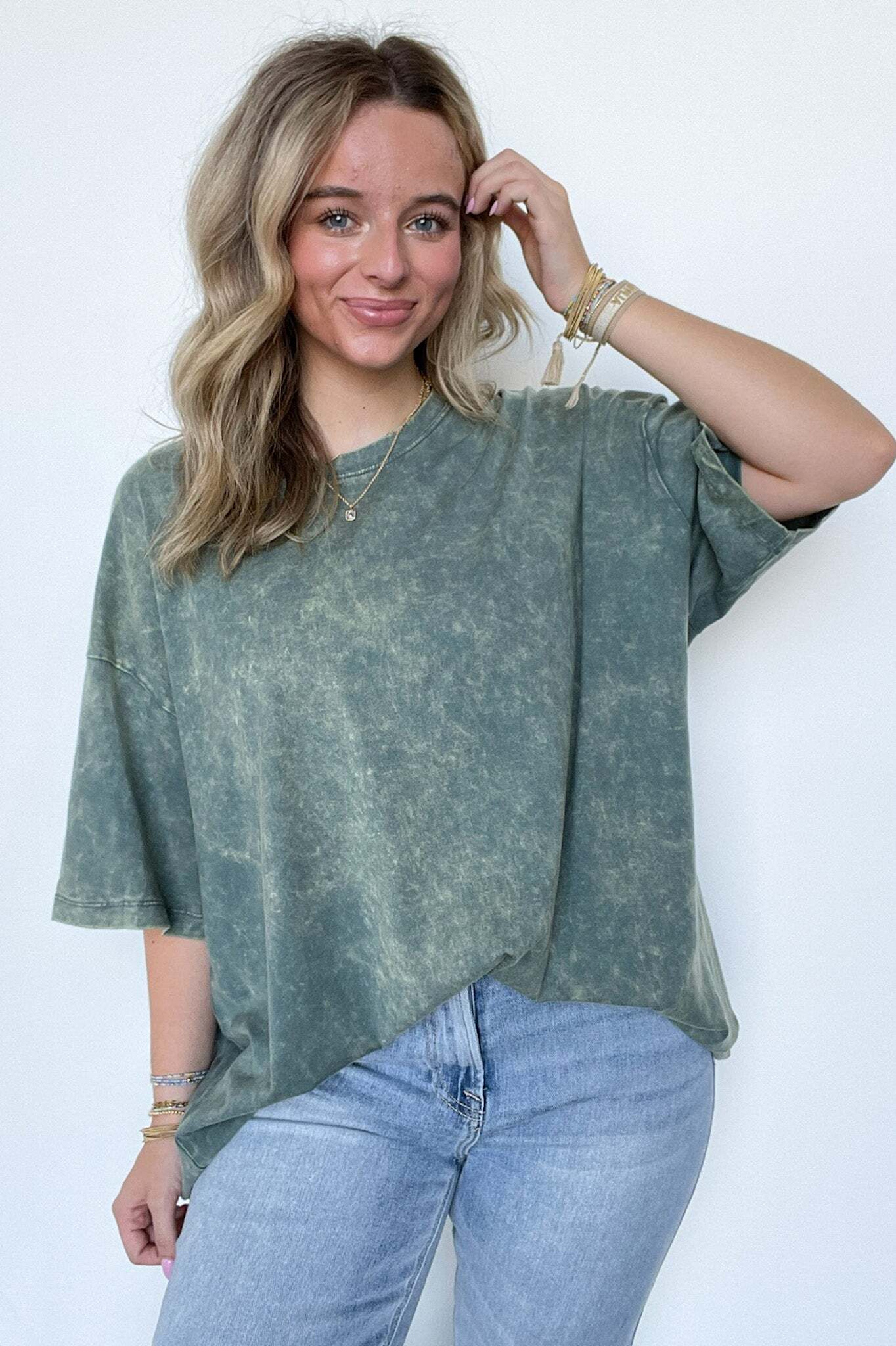 Weekend Awaits Mineral Wash Oversized Top - BACK IN STOCK