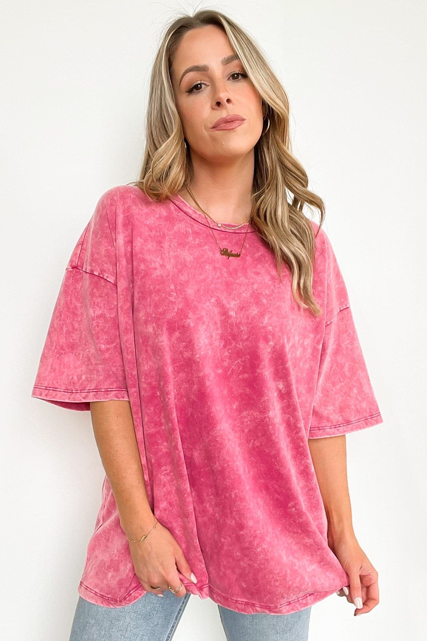 Weekend Awaits Mineral Wash Oversized Top - BACK IN STOCK