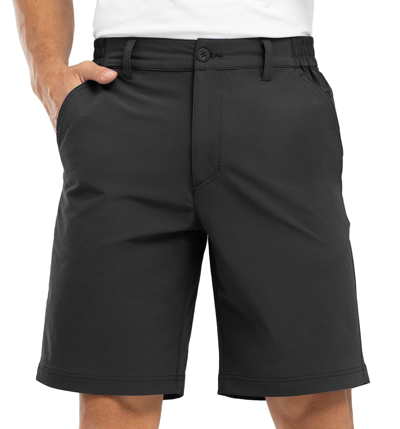 Men's golf shorts, stretch, lightweight, quick-drying, with 5 pockets