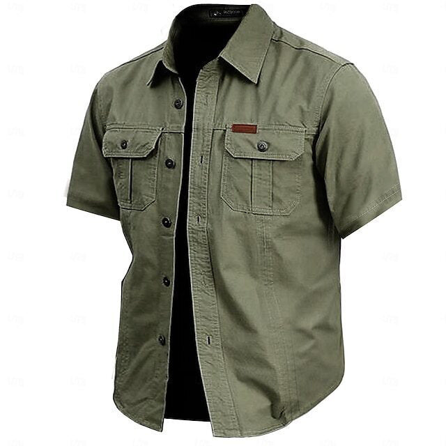 🔥Cow Print Casual Men's work shirt short sleeve