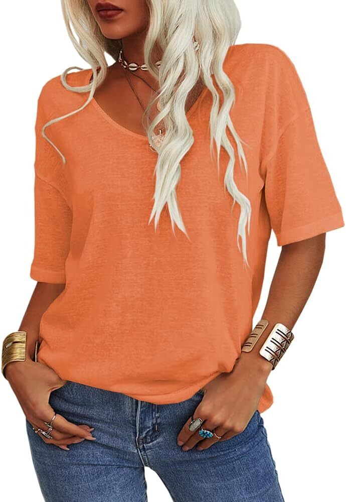 Summer Casual Half Sleeve T-shirt Basic Tops (Multiple Colors)