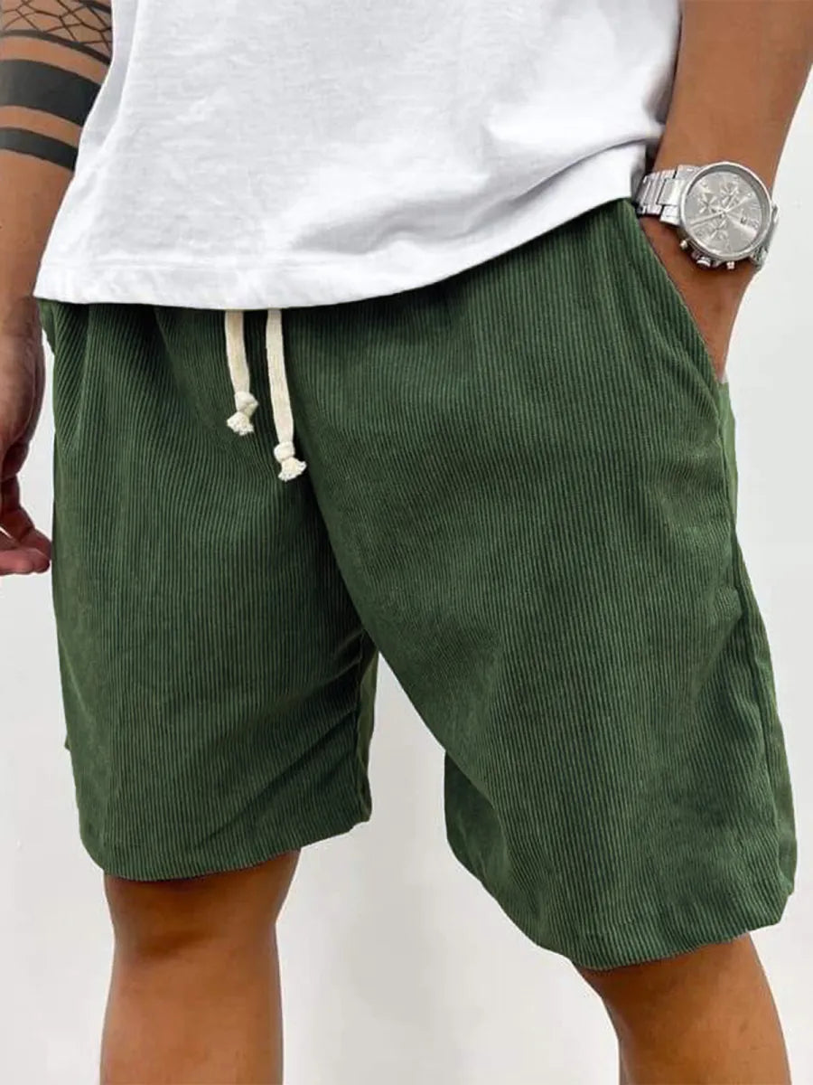 FINAL SALE⚡10 Packs for $34.99⚡ - Men's Fashion Vintage Corduroy Casual Elastic Stretch Shorts With Side Pockets