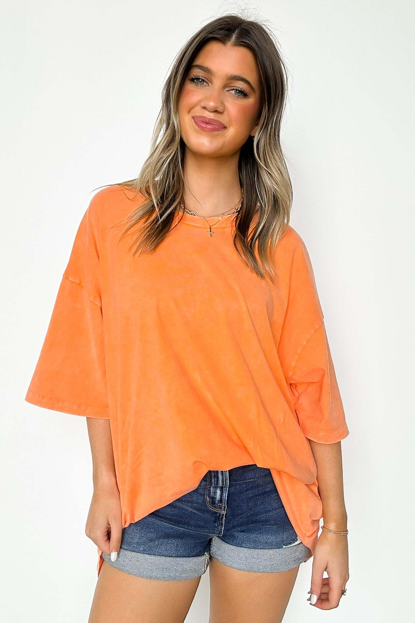 Weekend Awaits Mineral Wash Oversized Top - BACK IN STOCK