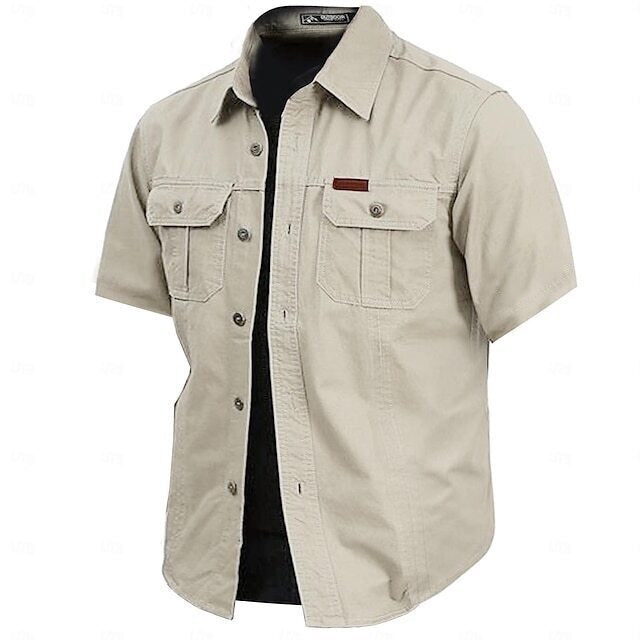 🔥Cow Print Casual Men's work shirt short sleeve