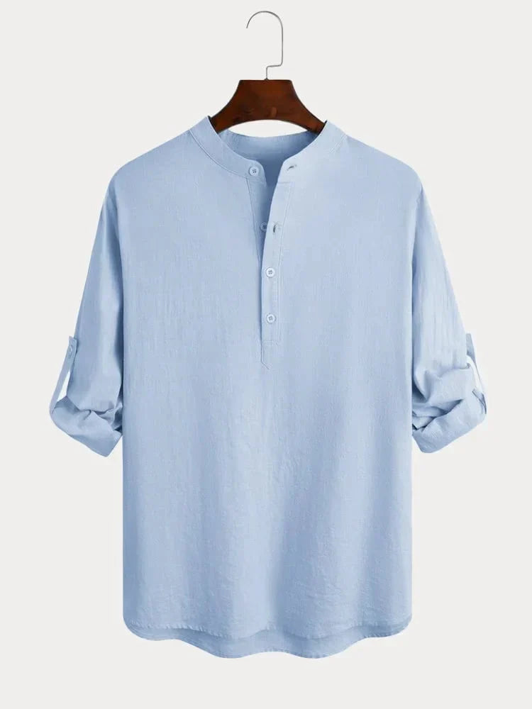 π₯ Men's Cotton Linen Casual Long Sleeve Shirt