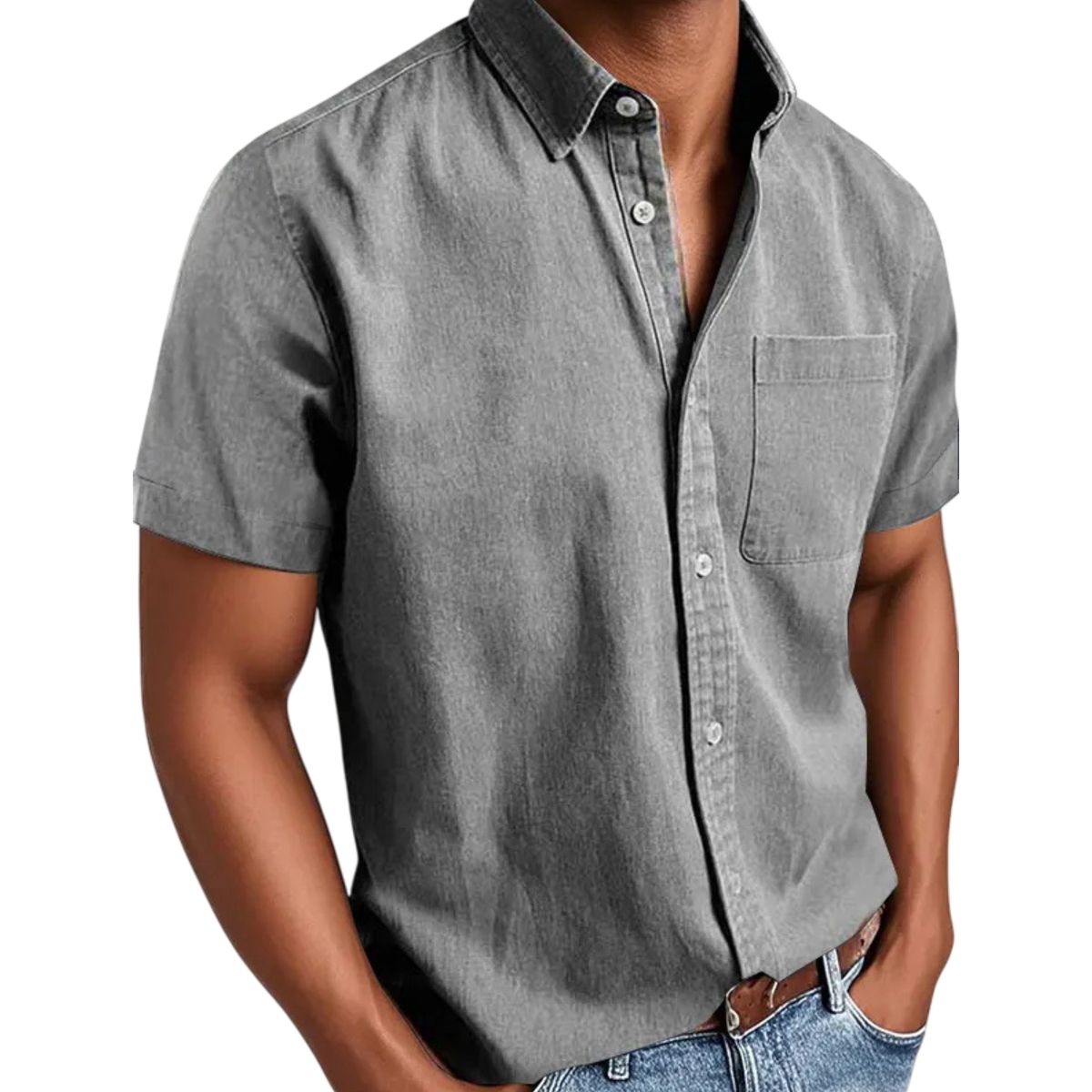 🔥Men's Classic Button-Down Short Sleeve Shirt