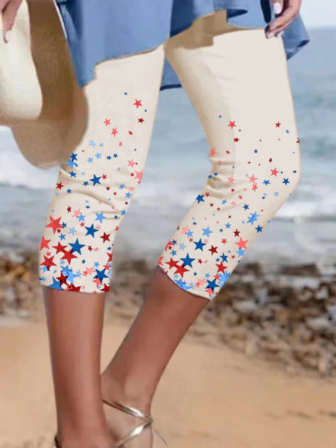 Women's Vintage Flag Print Leggings