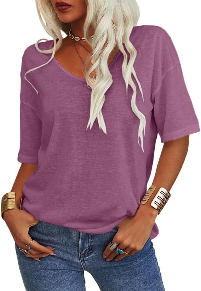 Summer Casual Half Sleeve T-shirt Basic Tops (Multiple Colors)