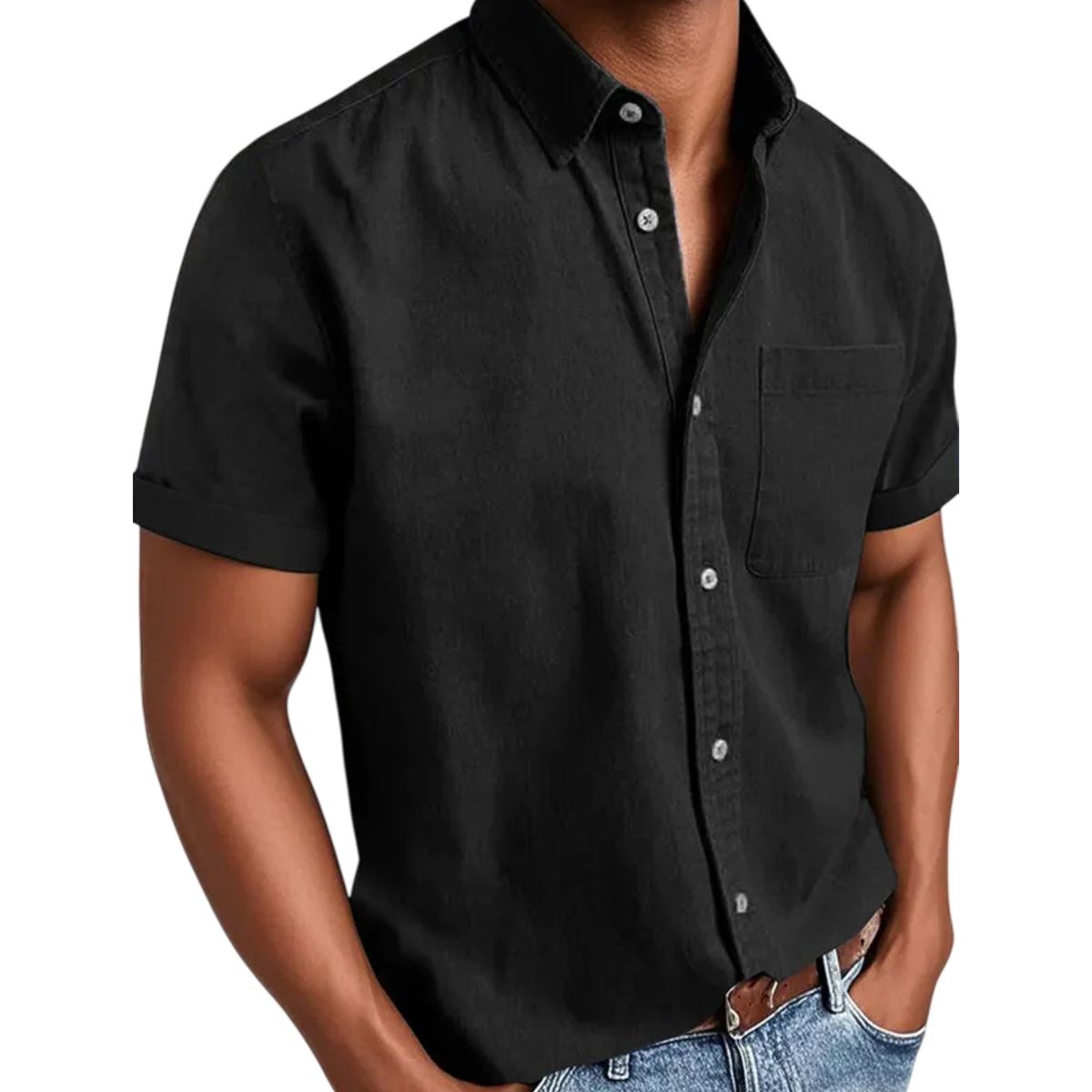 🔥Men's Classic Button-Down Short Sleeve Shirt