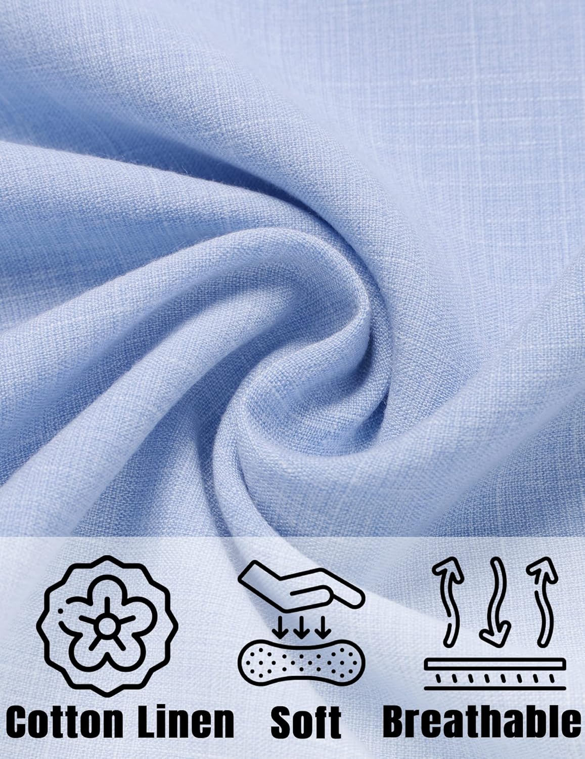 🔥Men's Linen Shirts Short Sleeve Casual Shirts Button Down Shirt for Men Beach Summer Wedding Shirt