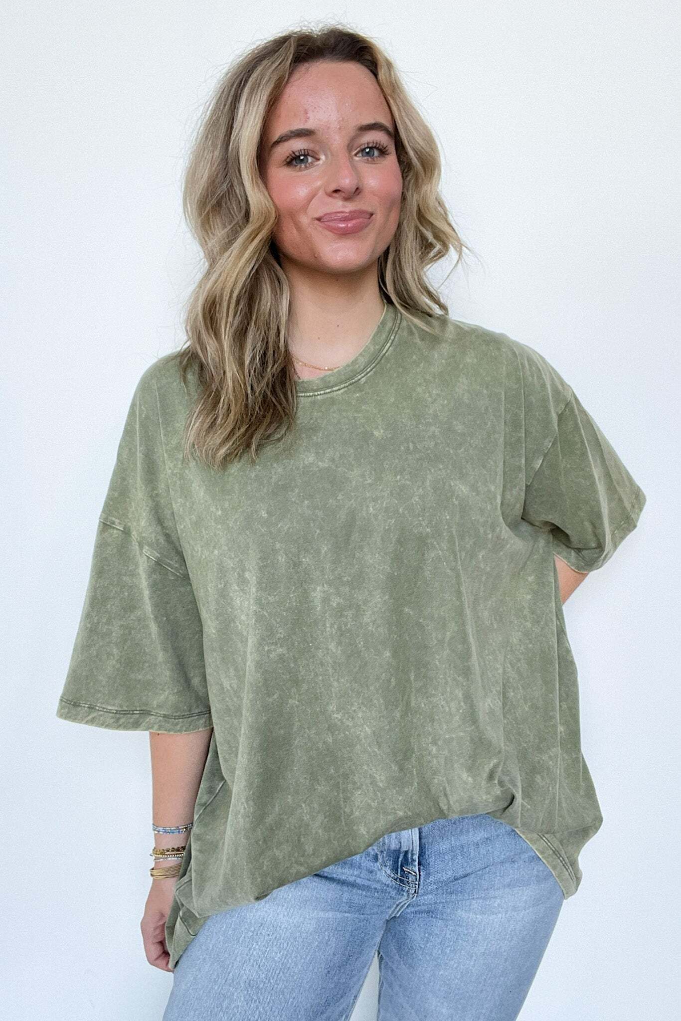 Weekend Awaits Mineral Wash Oversized Top - BACK IN STOCK