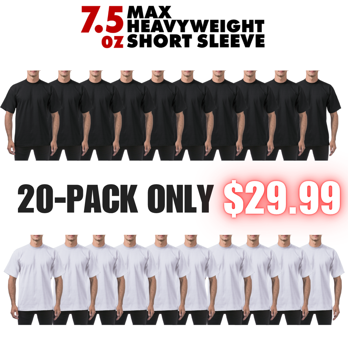 🔥Men's 12-Pack Oversized Heavyweight Cotton Short Sleeve Crew Neck T-shirts
