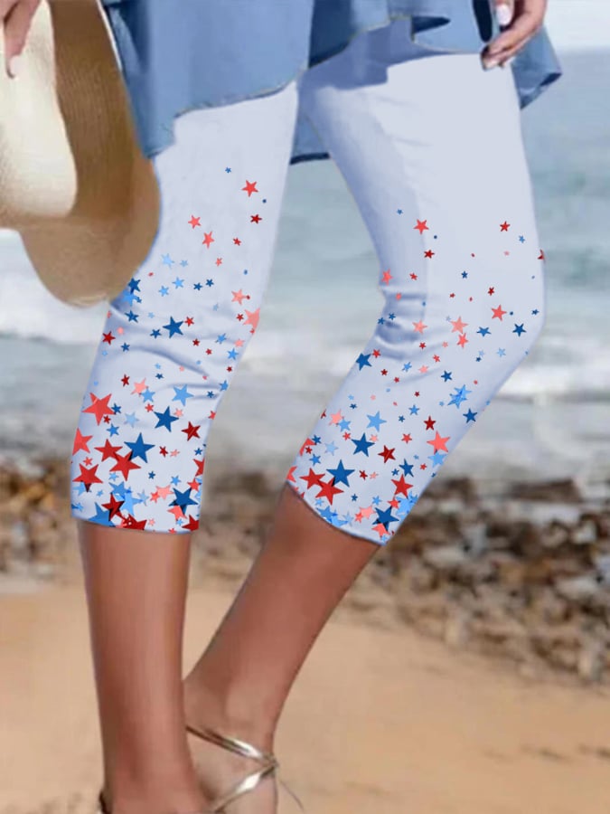 Women's Vintage Flag Print Leggings