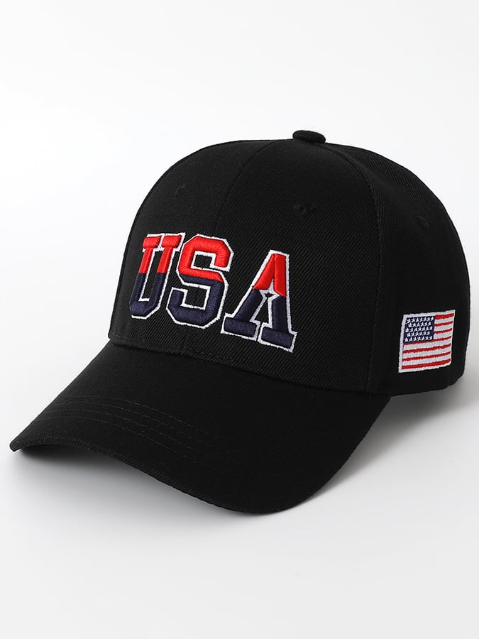American Flag Embroidered Hat