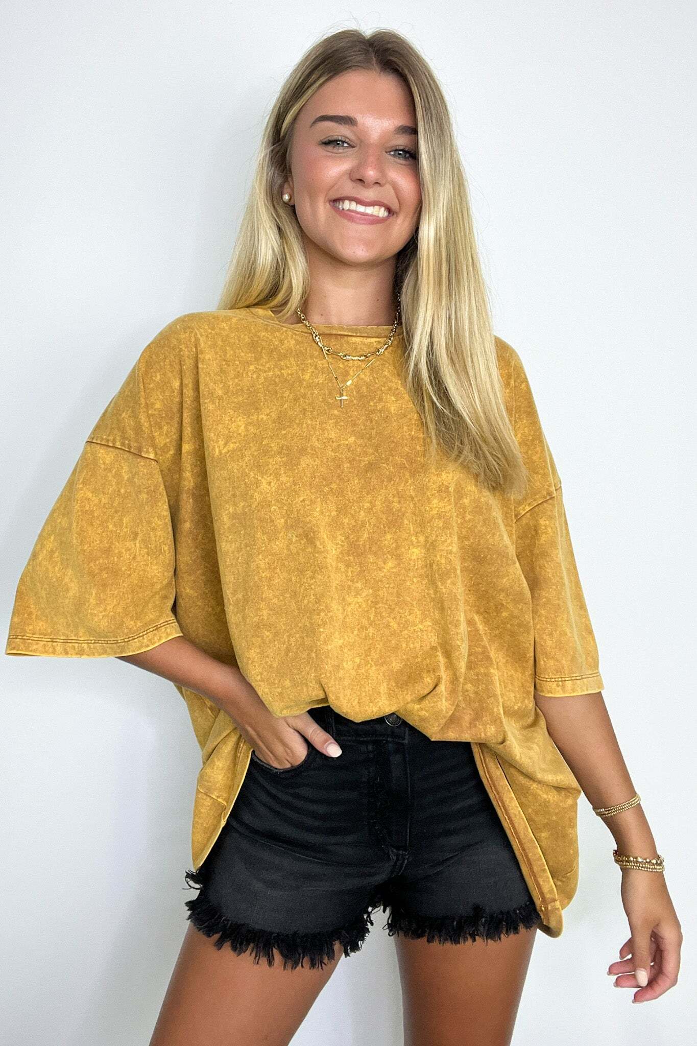 Weekend Awaits Mineral Wash Oversized Top - BACK IN STOCK