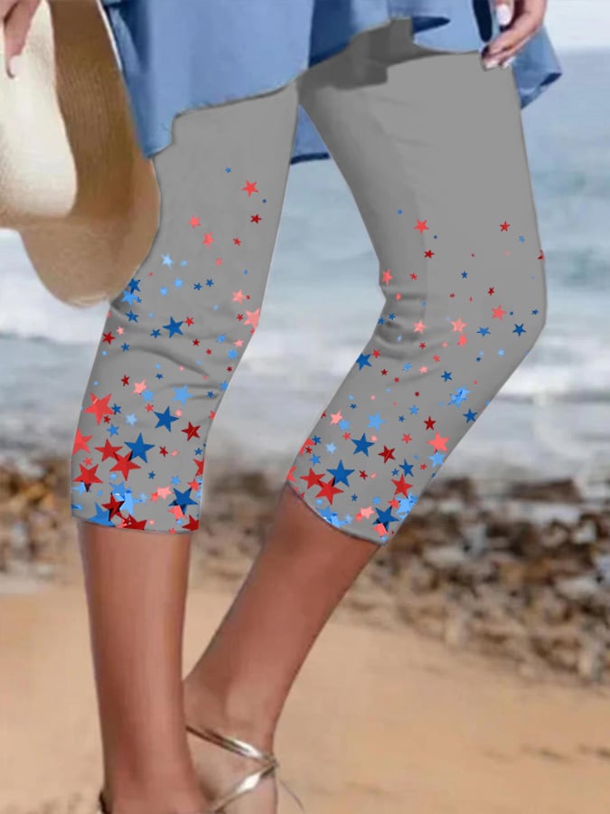 Women's Vintage Flag Print Leggings