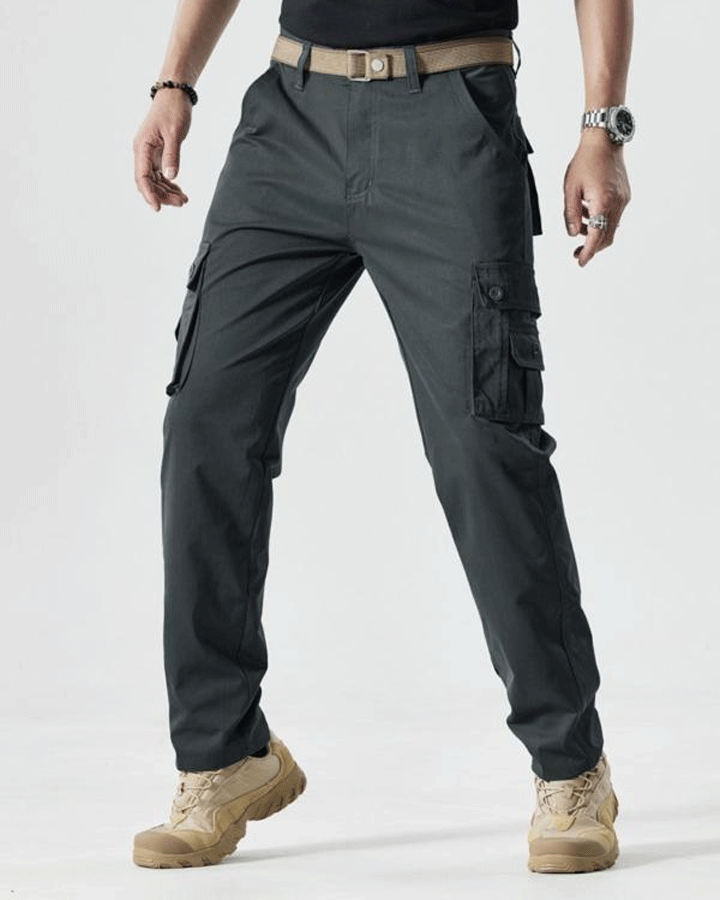 🔥2025 Hot Sale 90% off🔥Men's Solid Color Patched Zipper Fly Cargo Pants