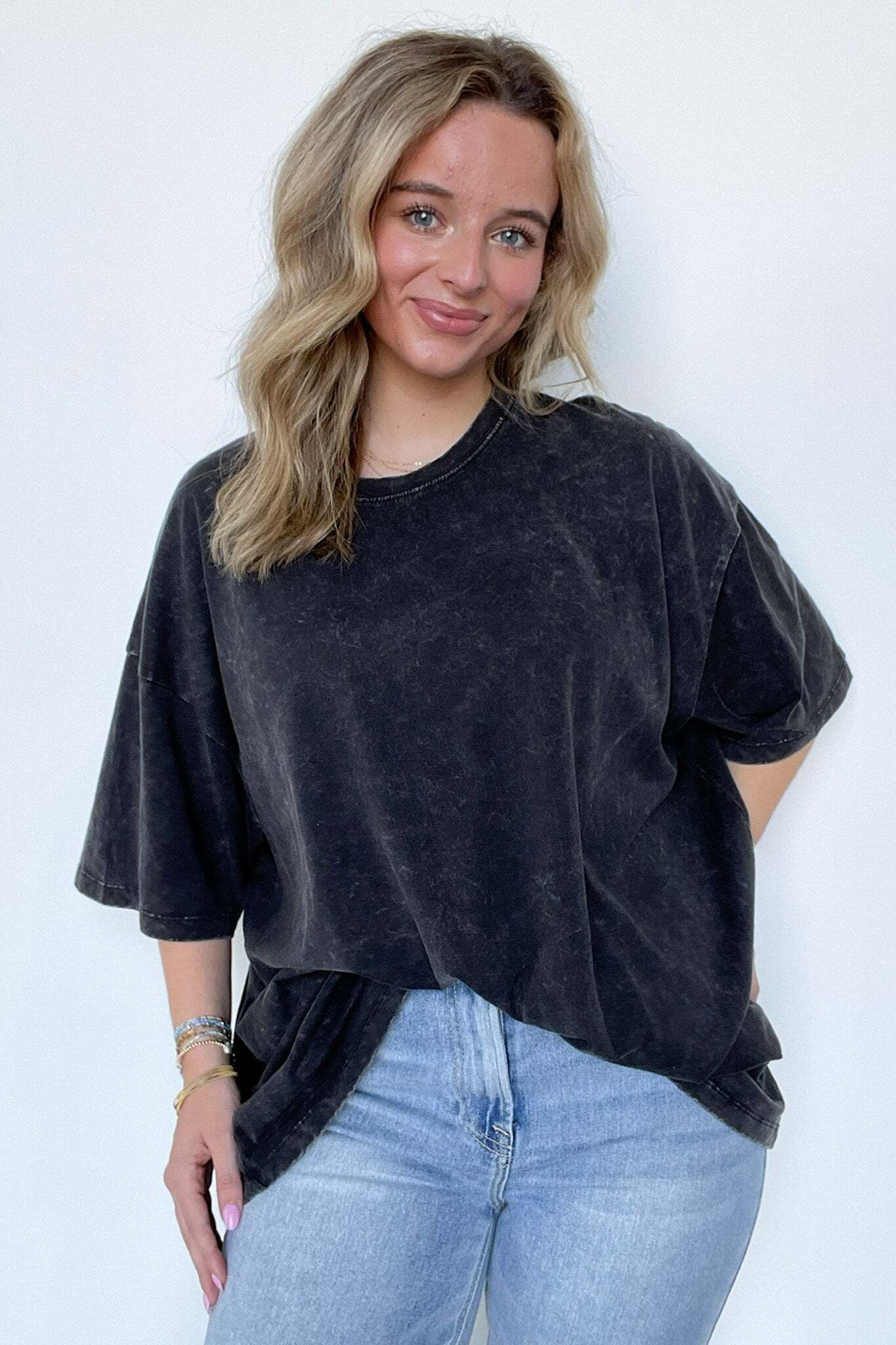 Weekend Awaits Mineral Wash Oversized Top - BACK IN STOCK