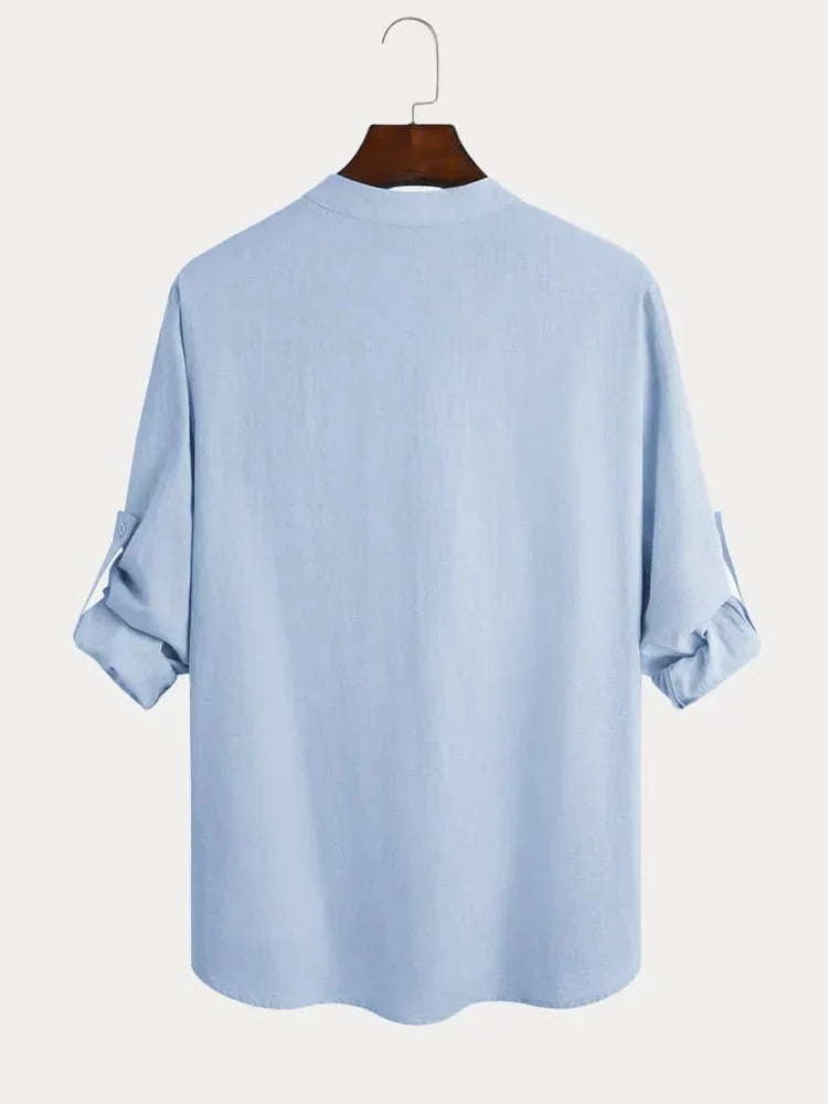 π₯ Men's Cotton Linen Casual Long Sleeve Shirt