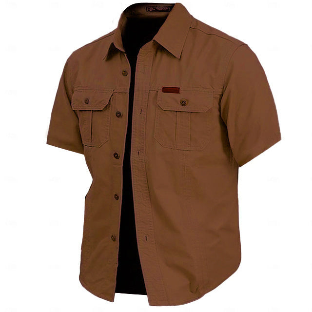 🔥Cow Print Casual Men's work shirt short sleeve