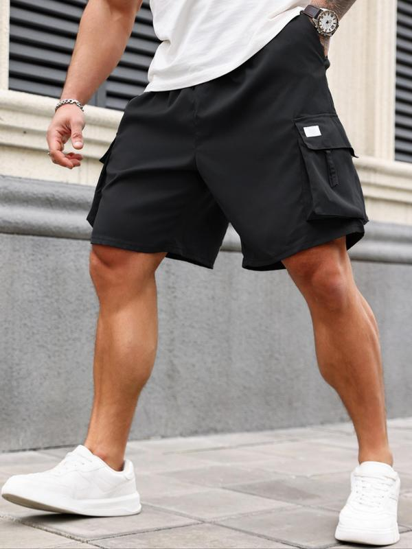 π₯ 8-Pack Men's Plus Size Solid Flap Pocket Cargo Shorts