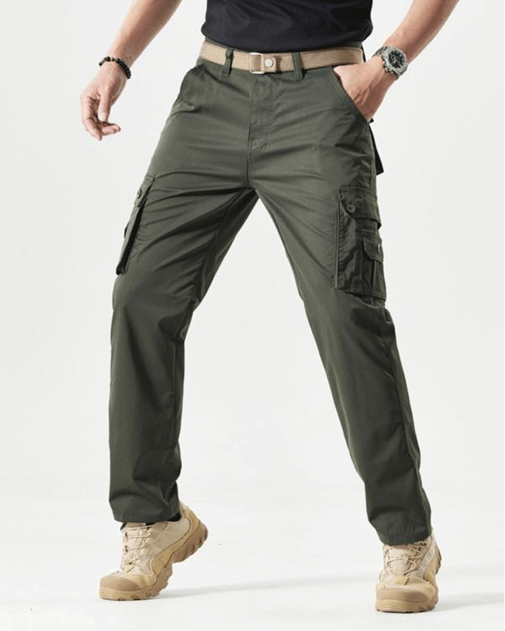 🔥2025 Hot Sale 90% off🔥Men's Solid Color Patched Zipper Fly Cargo Pants