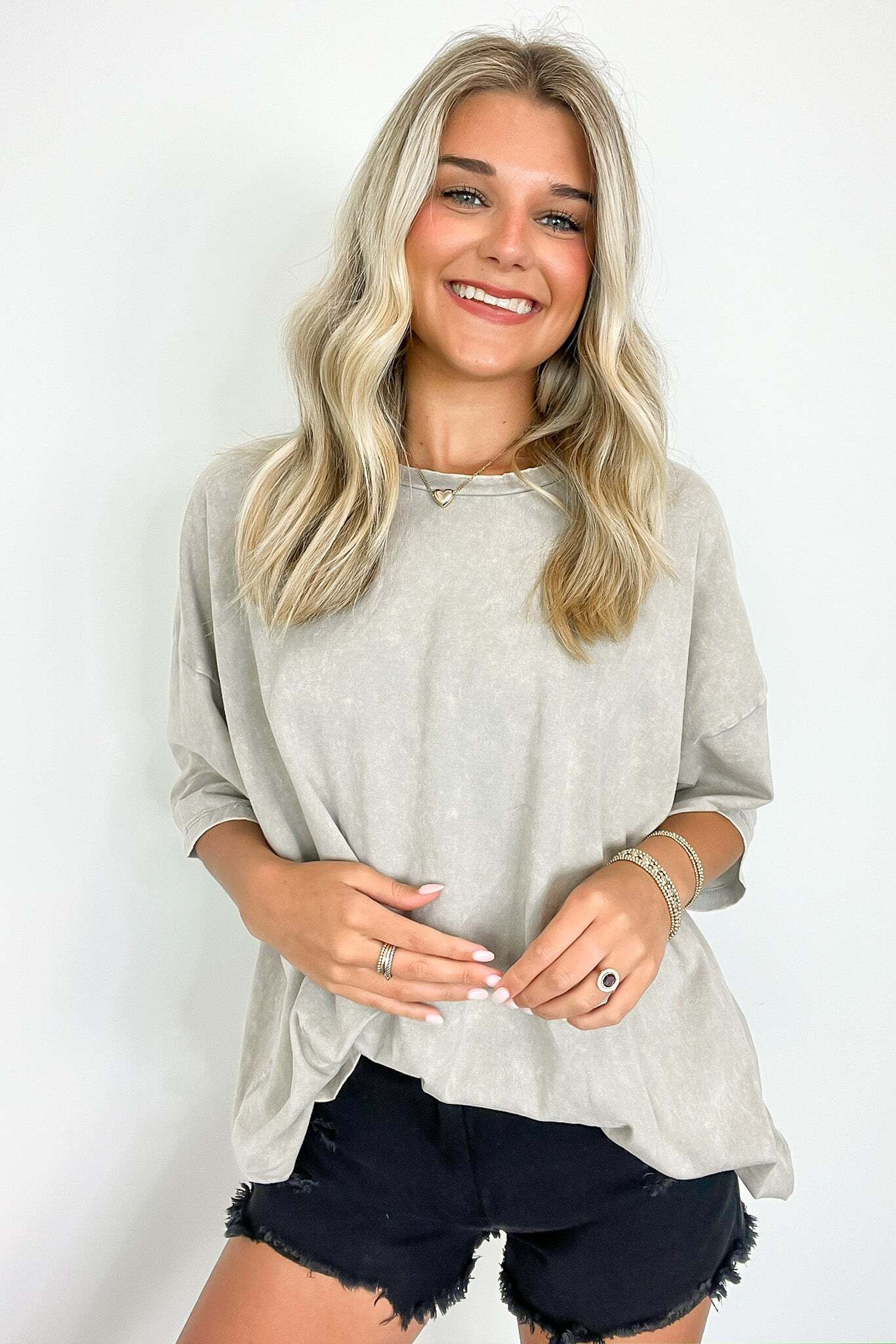 Weekend Awaits Mineral Wash Oversized Top - BACK IN STOCK