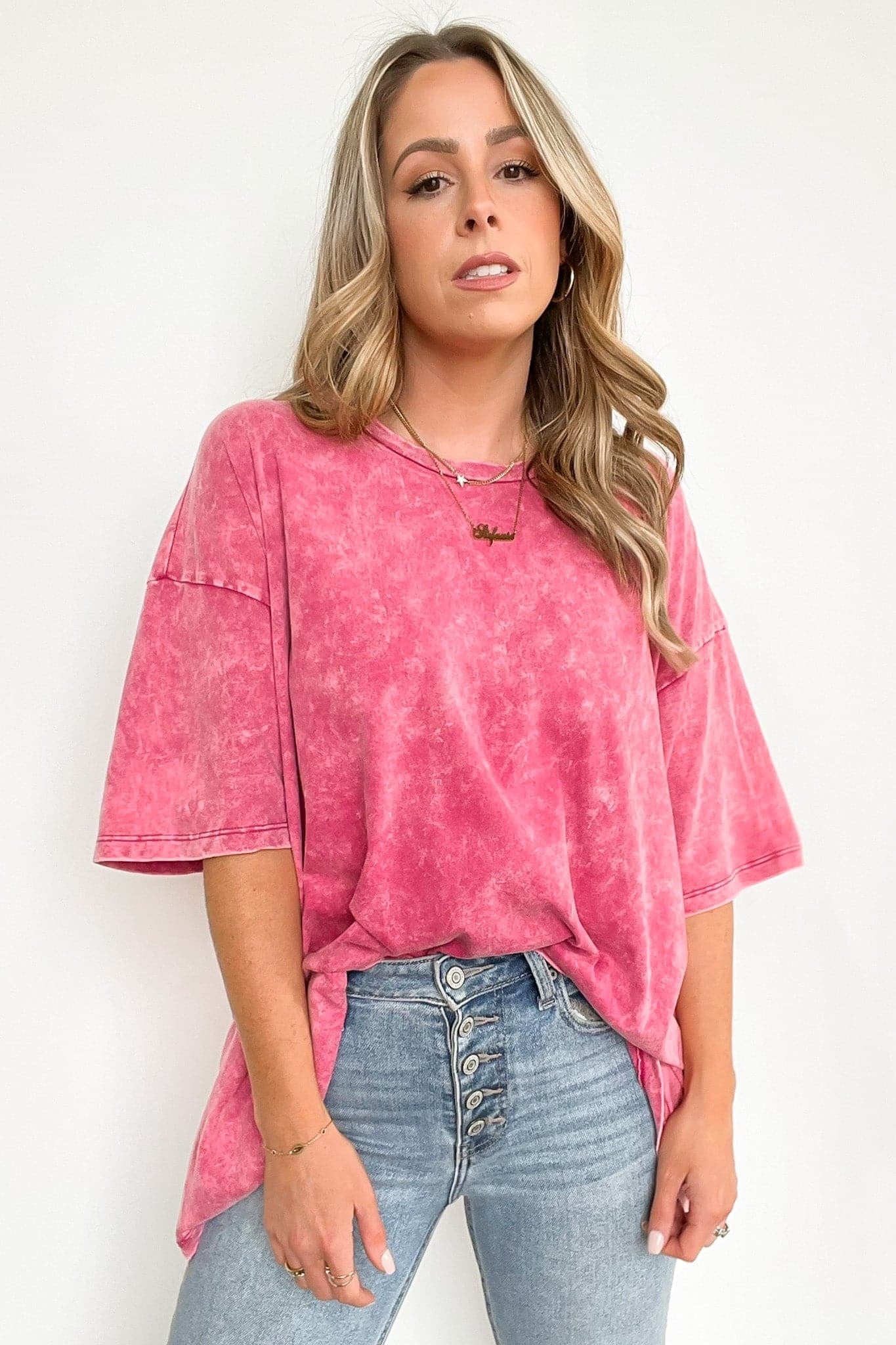 Weekend Awaits Mineral Wash Oversized Top - BACK IN STOCK