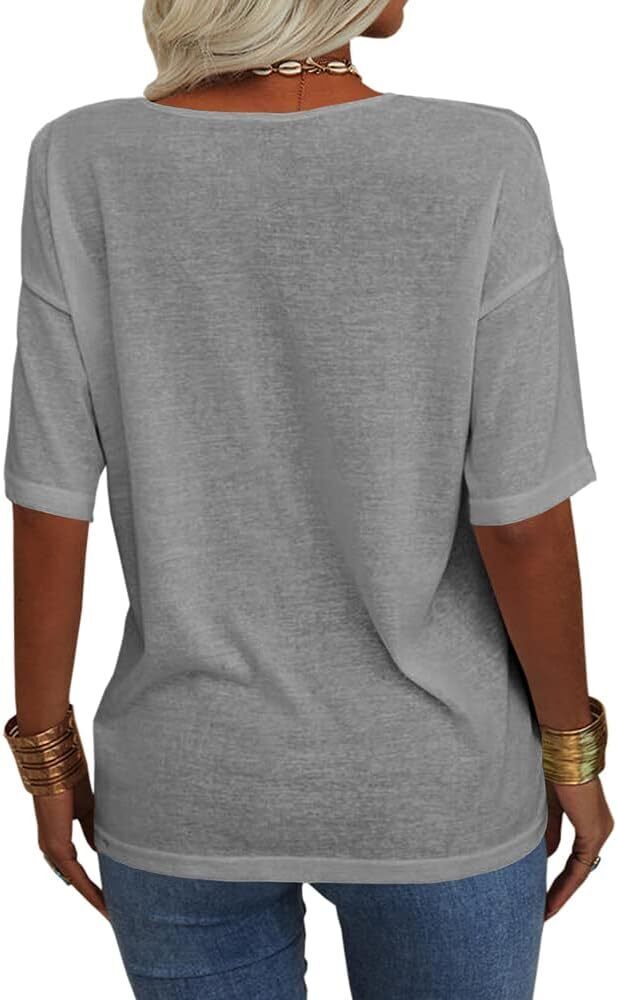 Summer Casual Half Sleeve T-shirt Basic Tops (Multiple Colors)