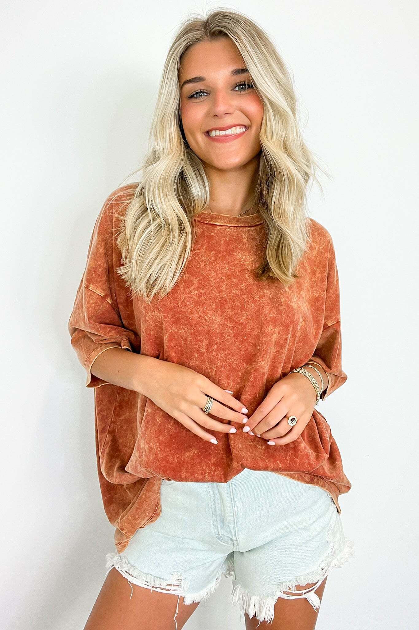 Weekend Awaits Mineral Wash Oversized Top - BACK IN STOCK