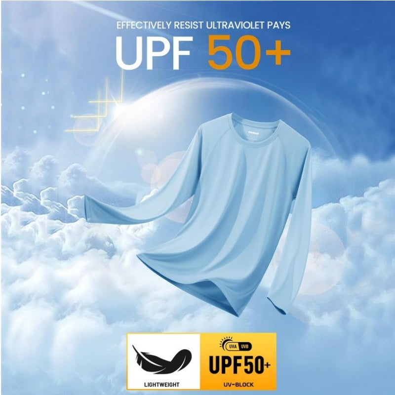 Men's UPF 50+ Long Sleeves Shirts Quick Dry Lightweight T-Shirt for Hiking Swimming Workout Rashguard