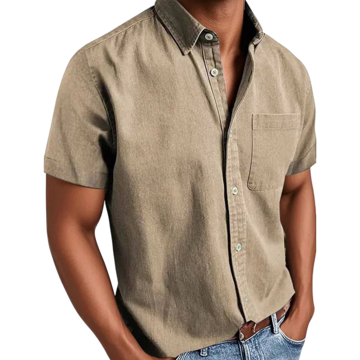 🔥Men's Classic Button-Down Short Sleeve Shirt