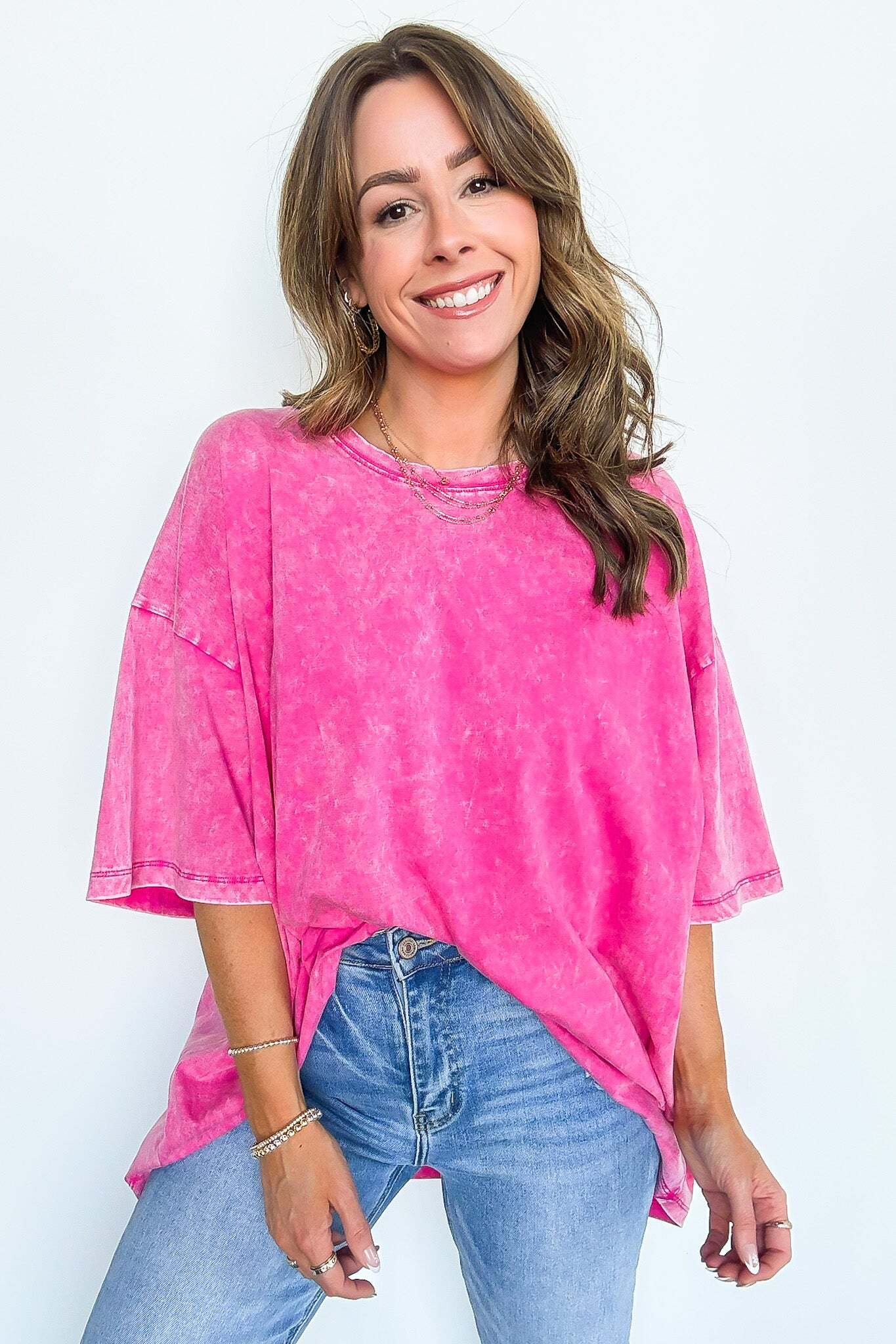 Weekend Awaits Mineral Wash Oversized Top - BACK IN STOCK