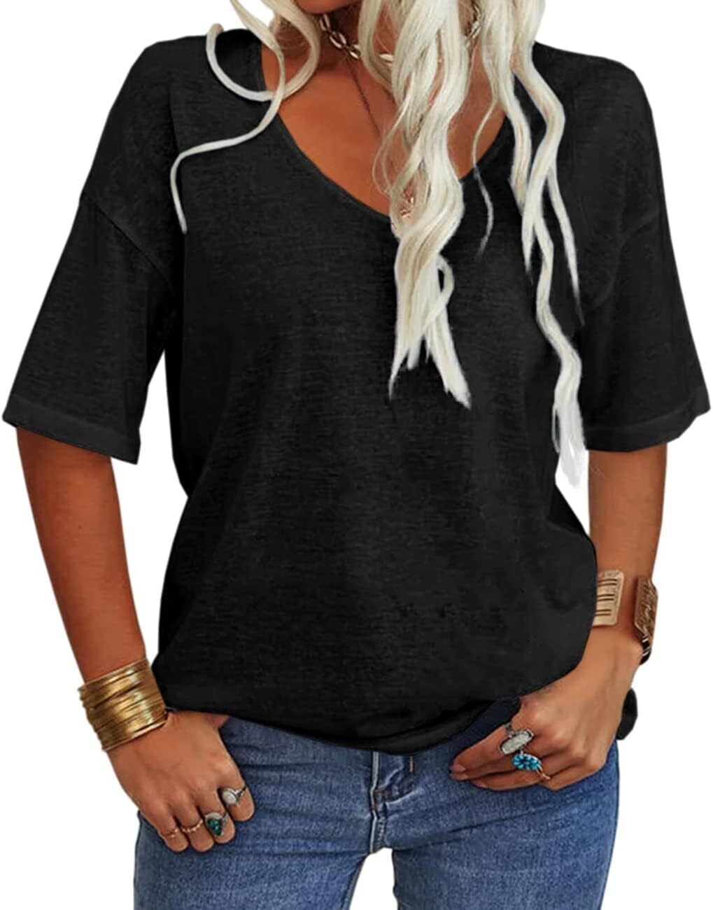 Summer Casual Half Sleeve T-shirt Basic Tops (Multiple Colors)