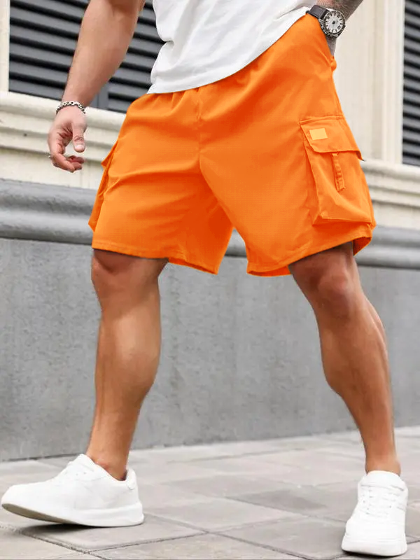 π₯ 8-Pack Men's Plus Size Solid Flap Pocket Cargo Shorts