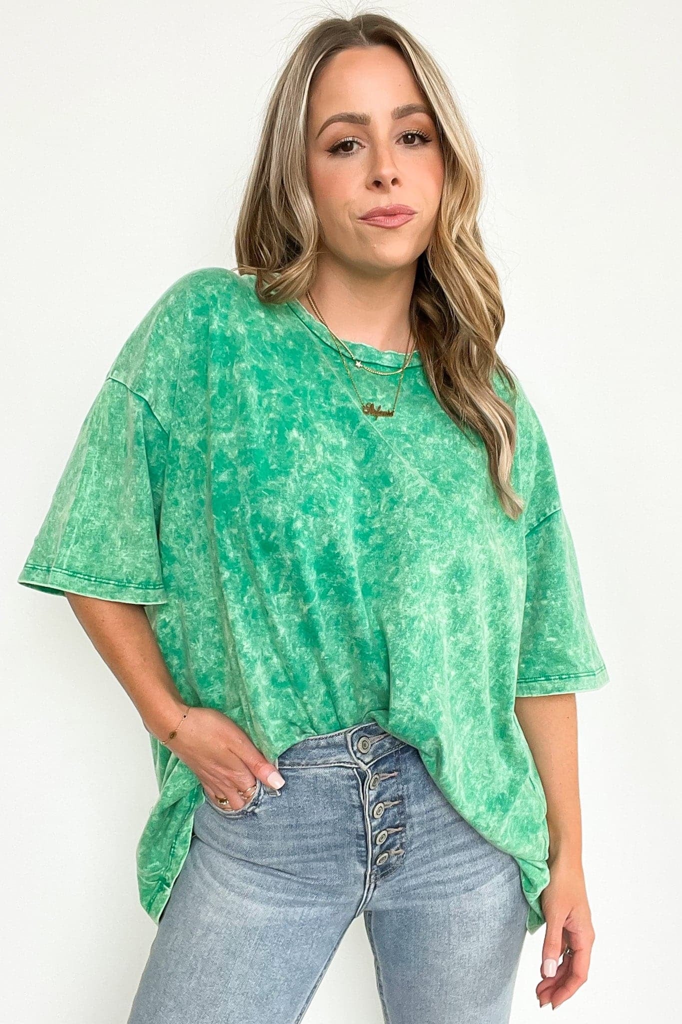 Weekend Awaits Mineral Wash Oversized Top - BACK IN STOCK