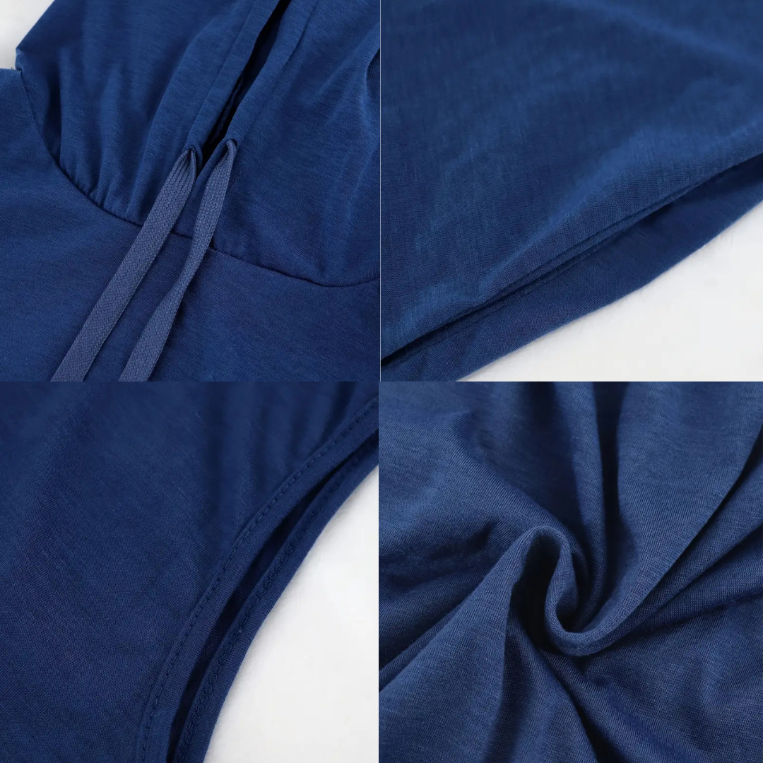 š„Last day promotionā°-Women's Plain Drawstring Hooded Tank Dress, Casual Pocket Sleeveless Maxi Dress for Summer, Fashion Women's Clothing for Daily Wear