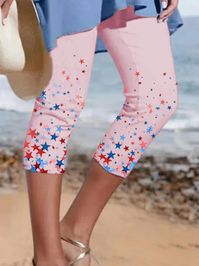 Women's Vintage Flag Print Leggings