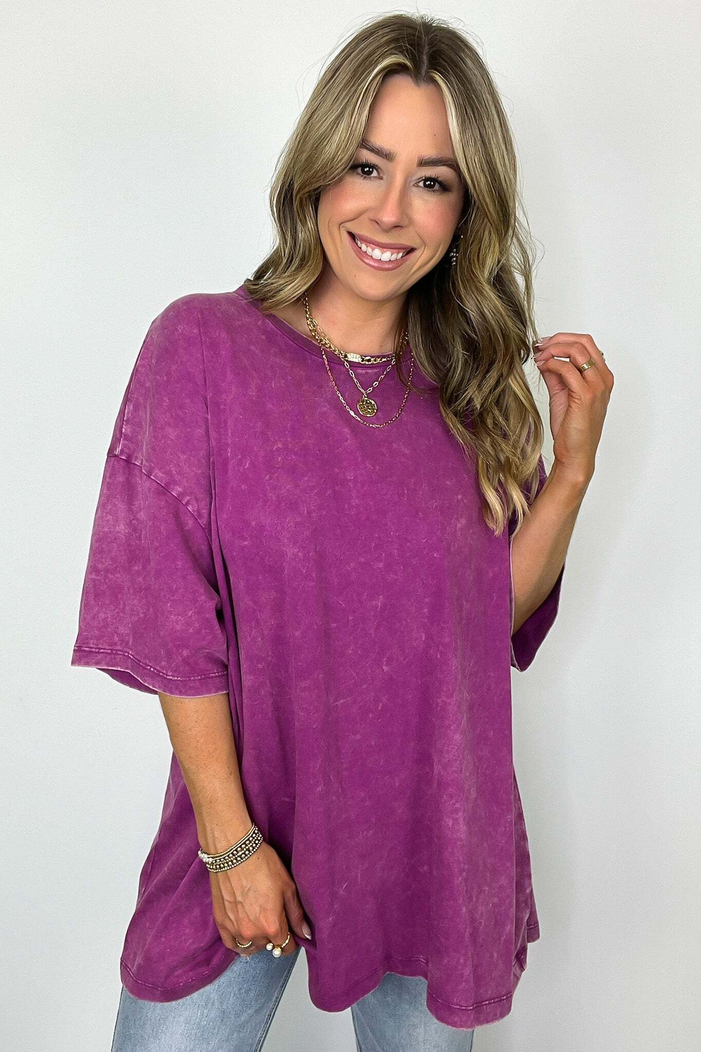 Weekend Awaits Mineral Wash Oversized Top - BACK IN STOCK
