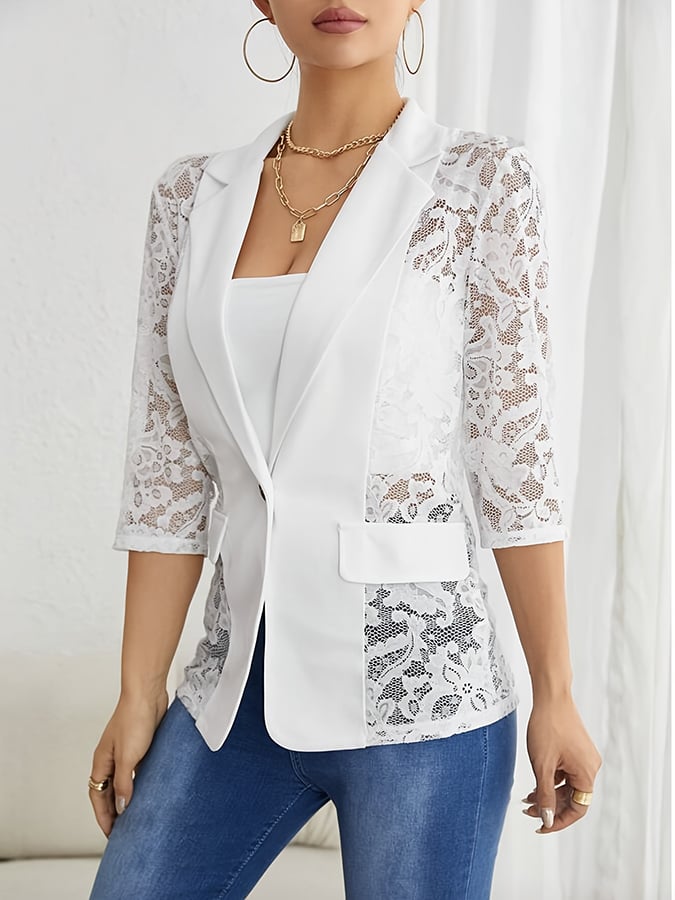 Women's Fashionable Lace Patchwork Suit