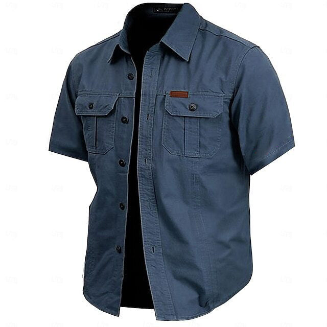 🔥Cow Print Casual Men's work shirt short sleeve