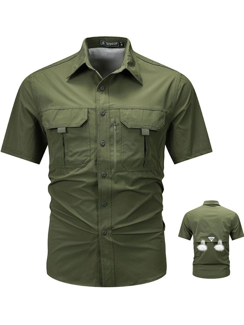🔥$3 off for new customers🔥12-Pack Men‘s Patched Quick-Dry Short Sleeve Shirt