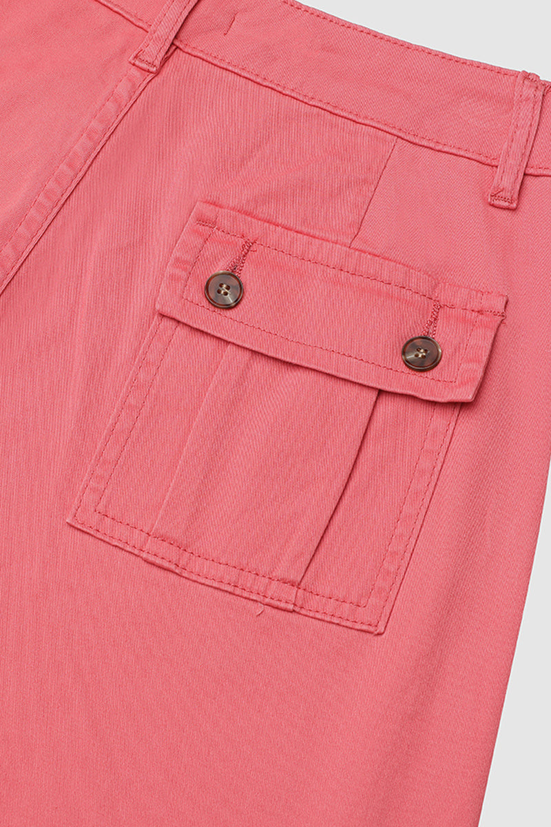 🔥Roll Tab Hem Multi Pocket Capri Mid Waist Cargo Pants
