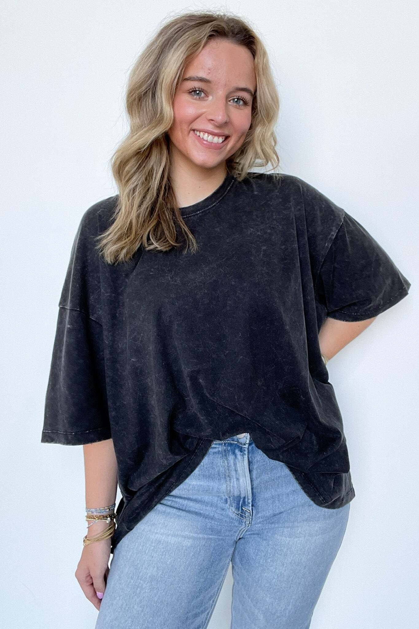 Weekend Awaits Mineral Wash Oversized Top - BACK IN STOCK